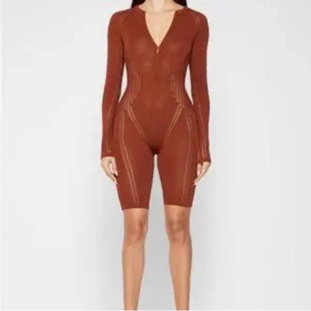NWT Maniere De Voir Knitted Contour Playsuit